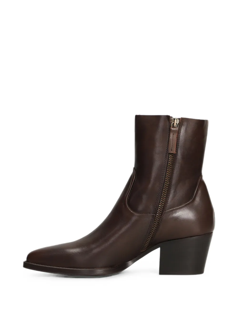 Julie Dee pointed-toe leather ankle boots Bruin