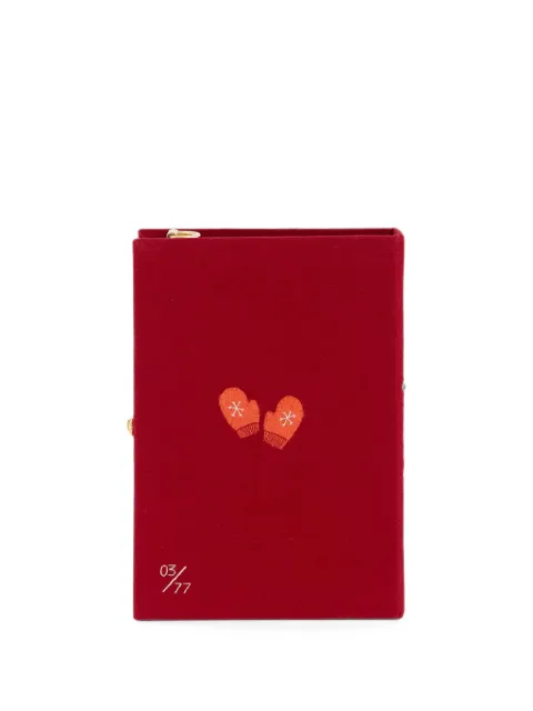Olympia Le-Tan Ski in Aspen embroidered book mini bag