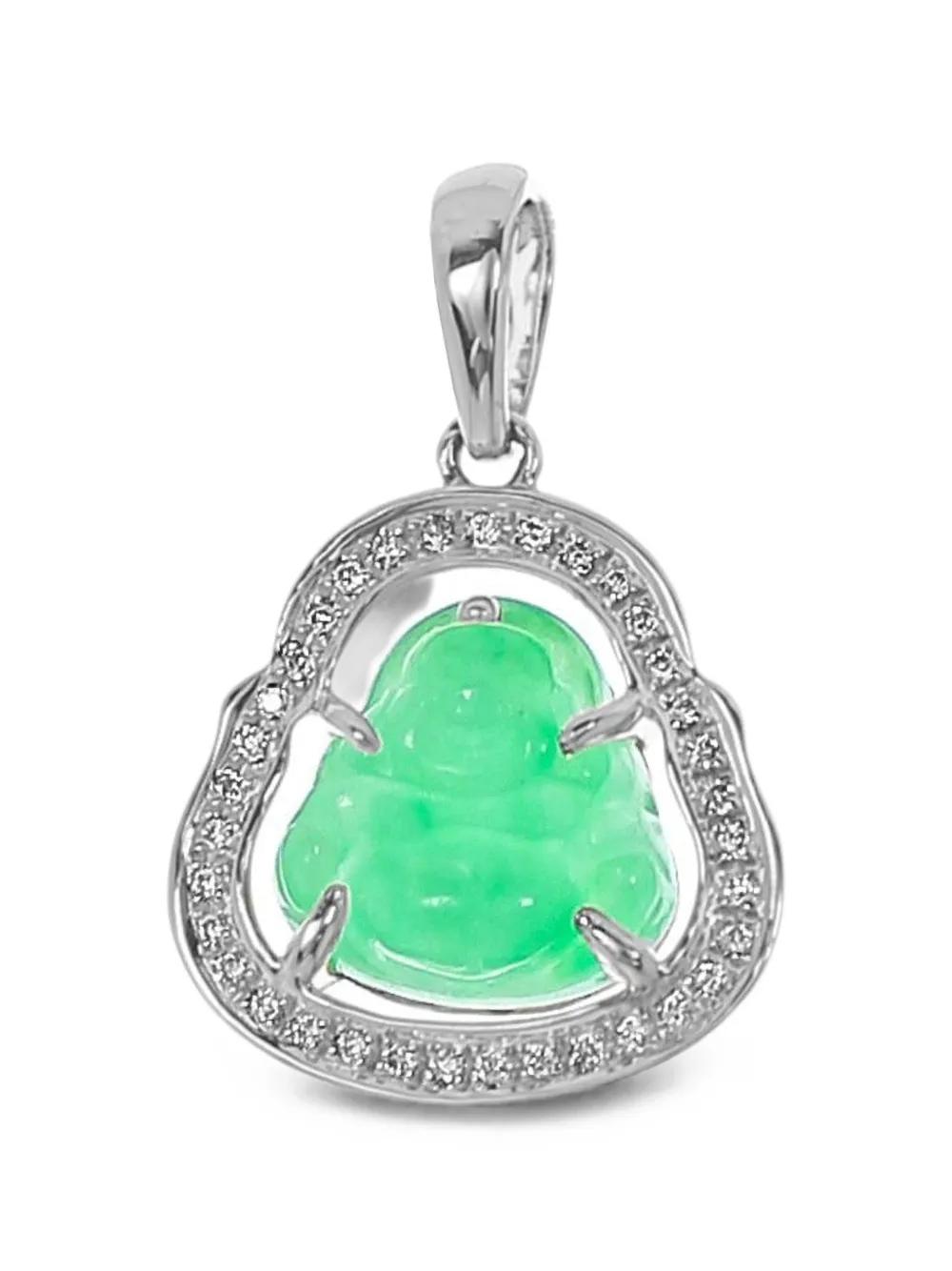 Dana Rebecca Designs mini Buddha jade and diamond pendant - Silber