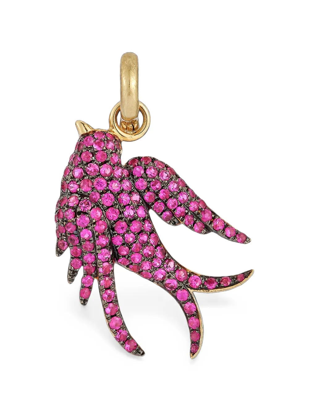 Storrow Jewelry Birdie ruby charm - Gold