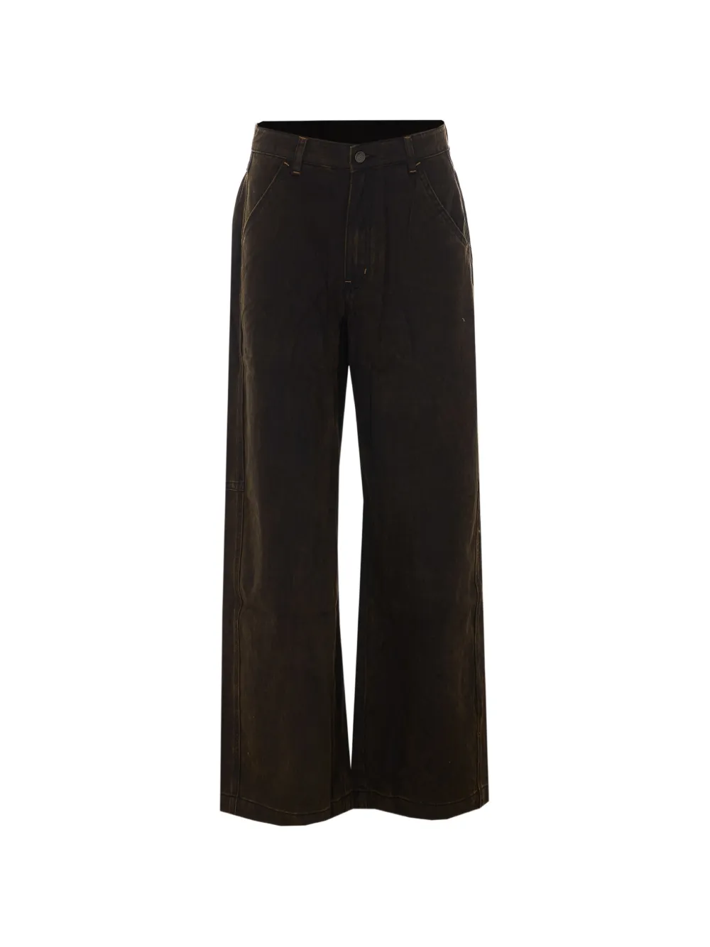 Ele logo-patch loose-fit jeans - Marrone