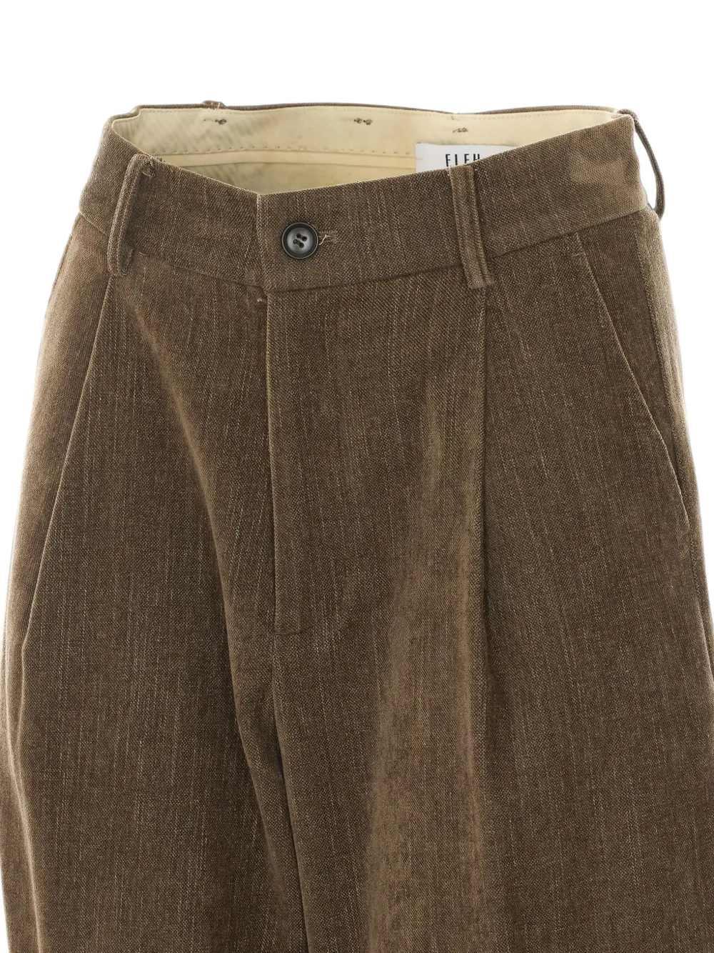 Eleh pleated wide-leg trousers Bruin
