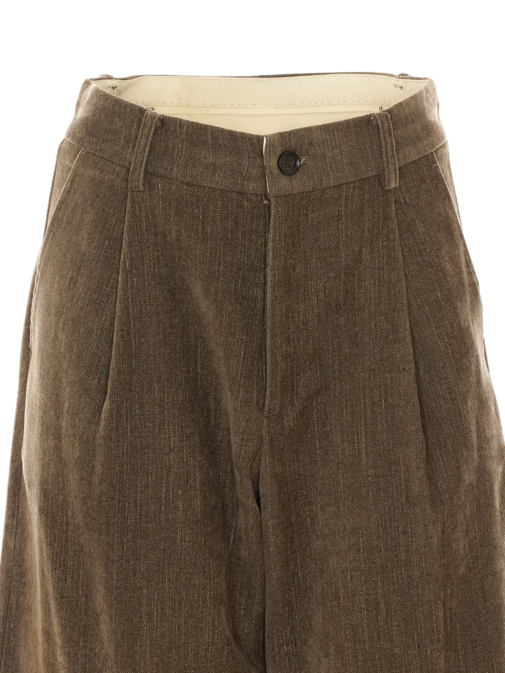 Eleh pleated wide-leg trousers Bruin