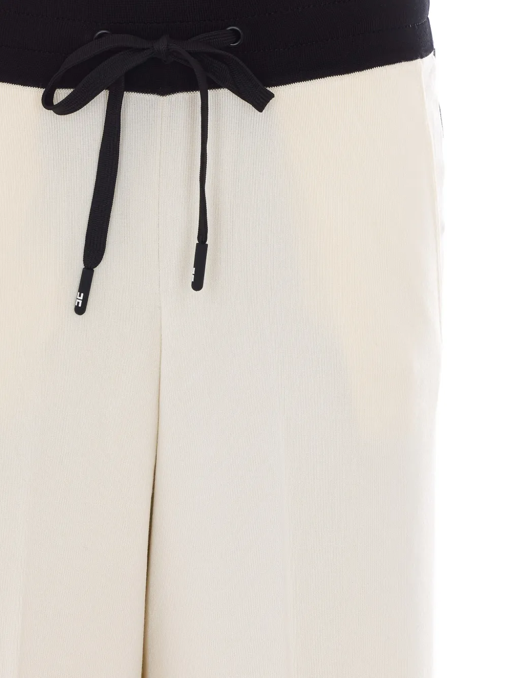 Elisabetta Franchi logo-patch side-stripe trousers Beige