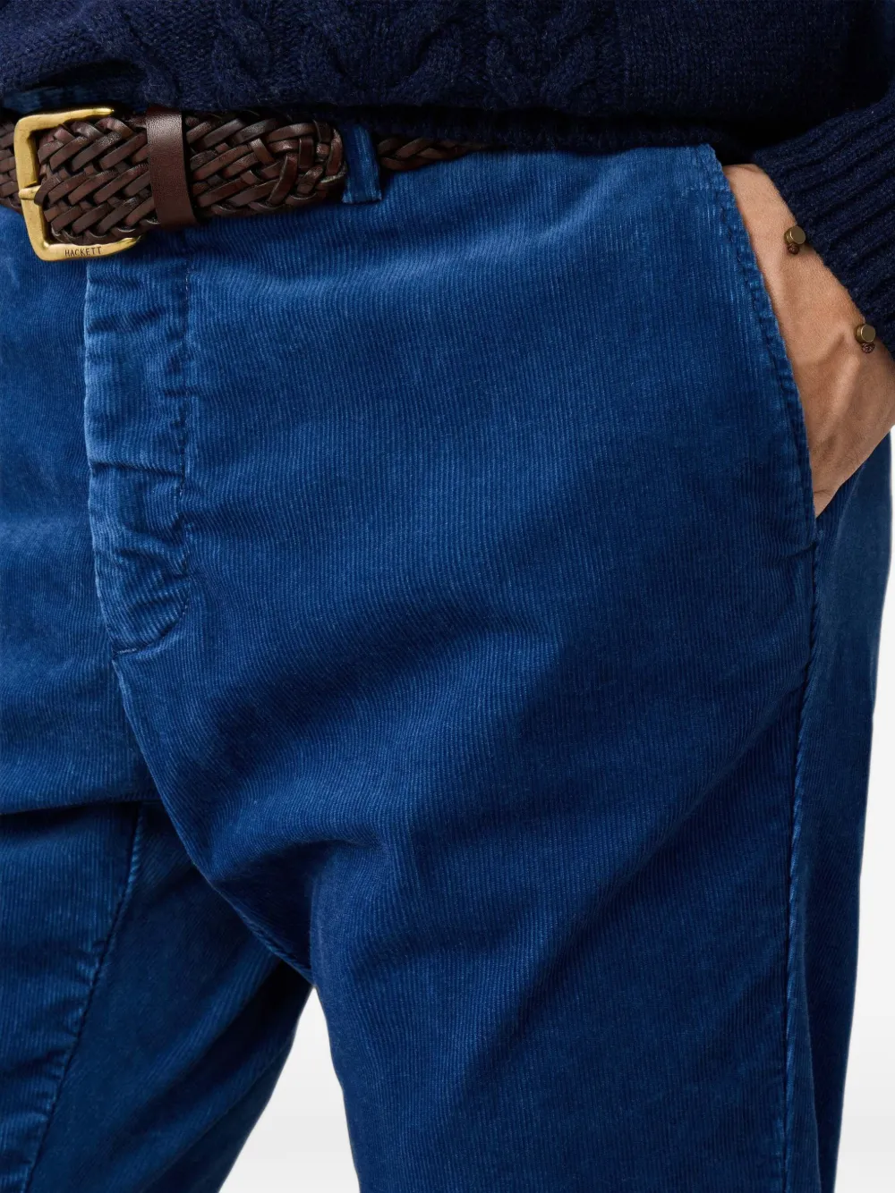 Hackett London Kensington ribfluwelen broek Blauw