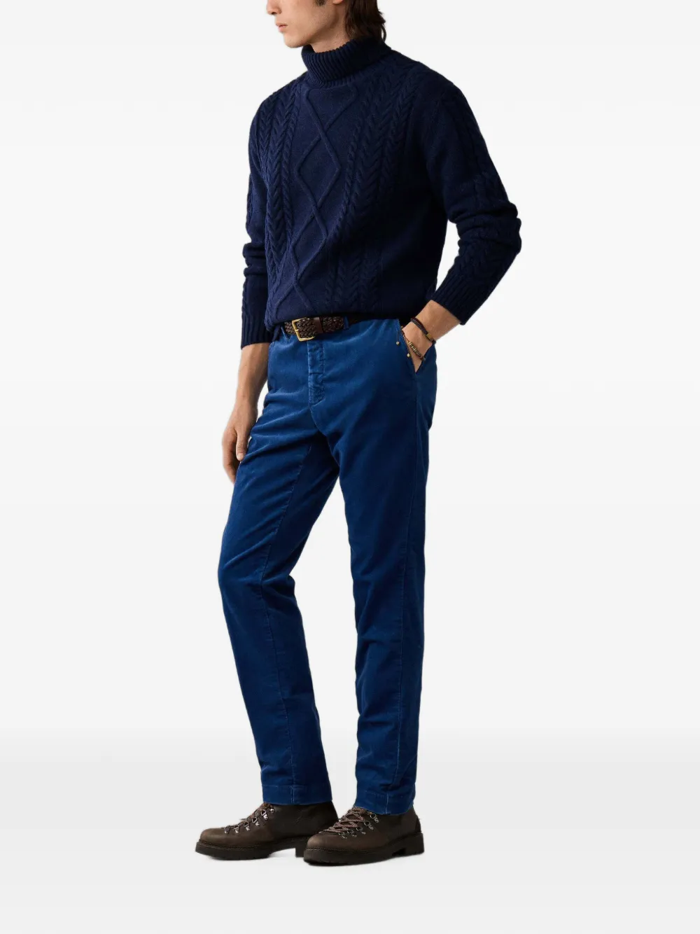 Hackett London Kensington ribfluwelen broek Blauw