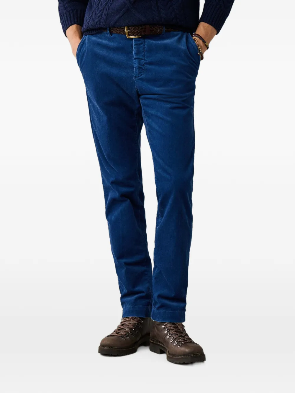 Hackett London Kensington ribfluwelen broek Blauw
