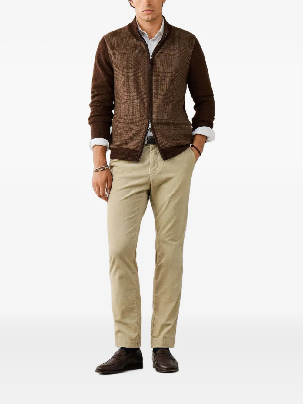 Hackett London Kensington ribfluwelen broek Beige
