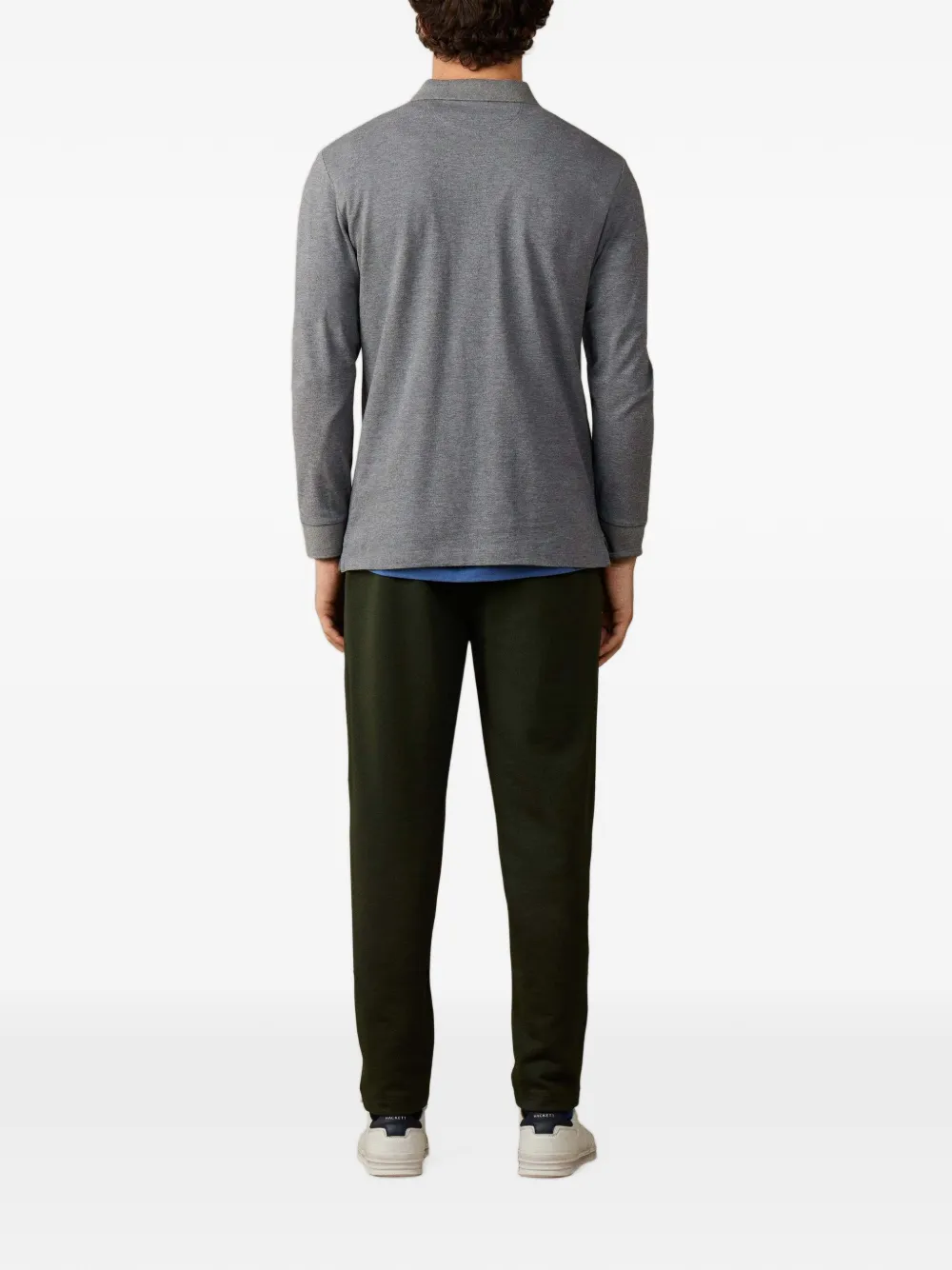 Hackett London Heritage poloshirt met lange mouwen Grijs