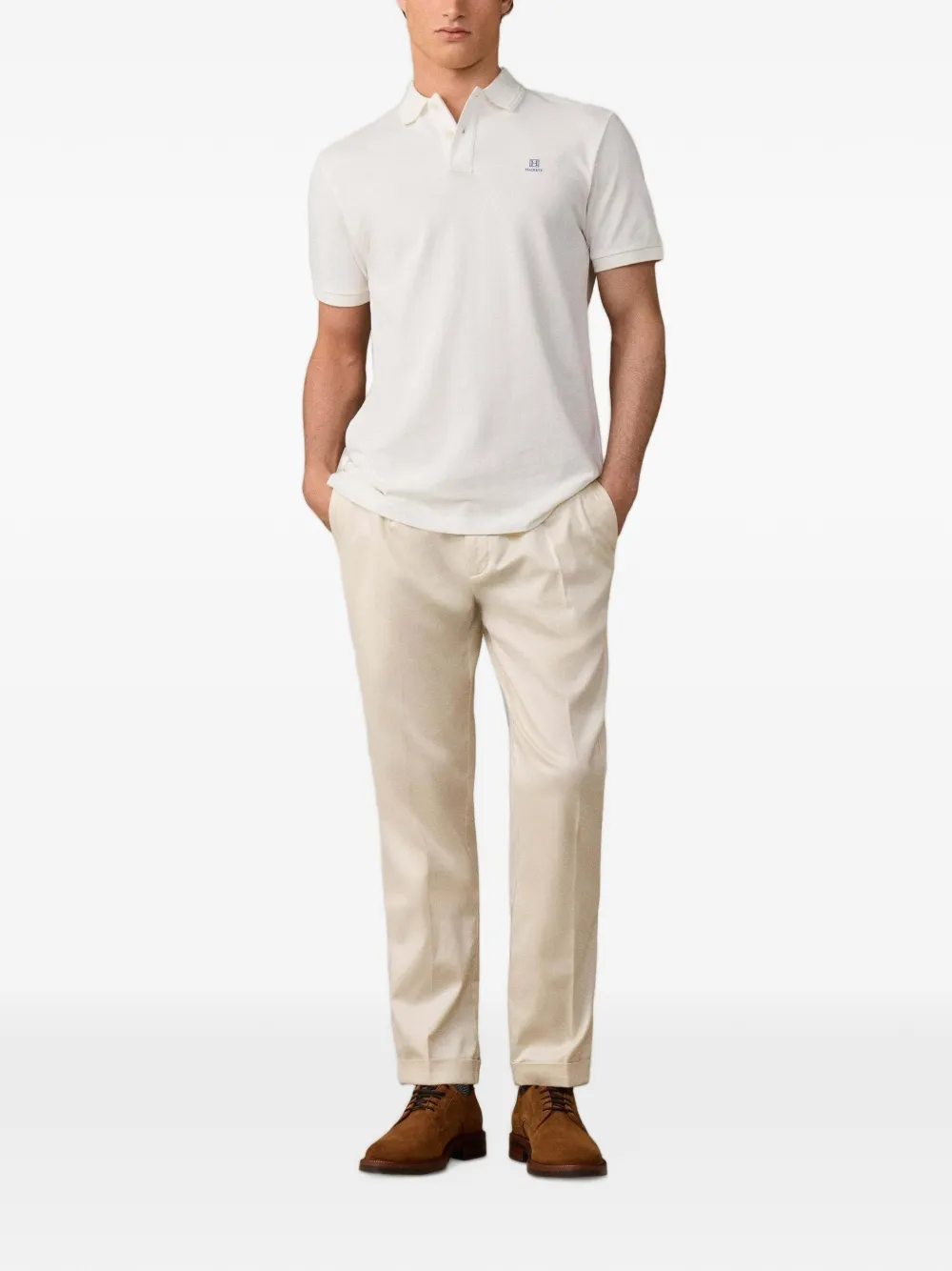 Hackett London Heritage poloshirt met korte mouwen Wit