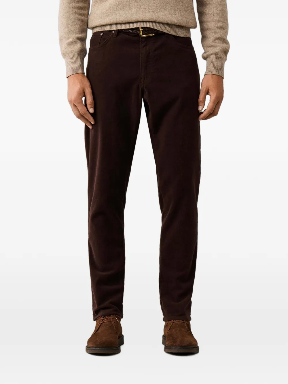 Hackett London Trinity broek van moleskin Bruin