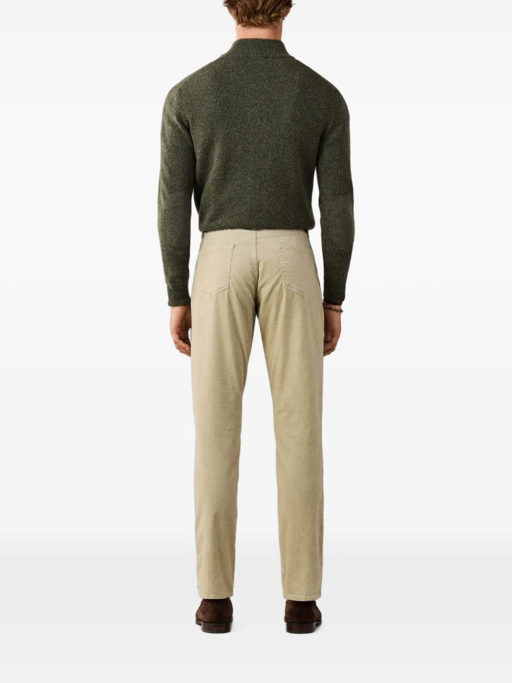 Hackett London Trinity ribfluwelen broek Beige