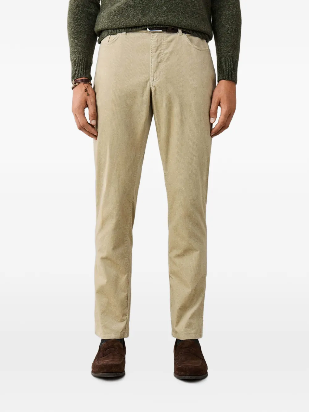 Hackett London Trinity ribfluwelen broek Beige