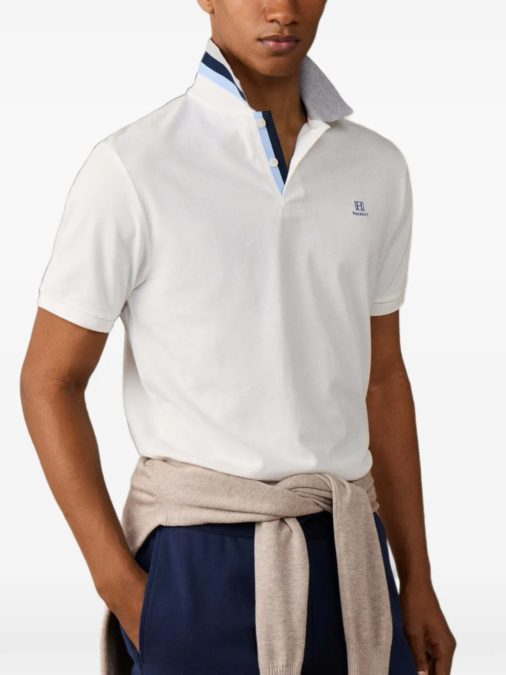 Hackett London Heritage poloshirt met korte mouwen Wit
