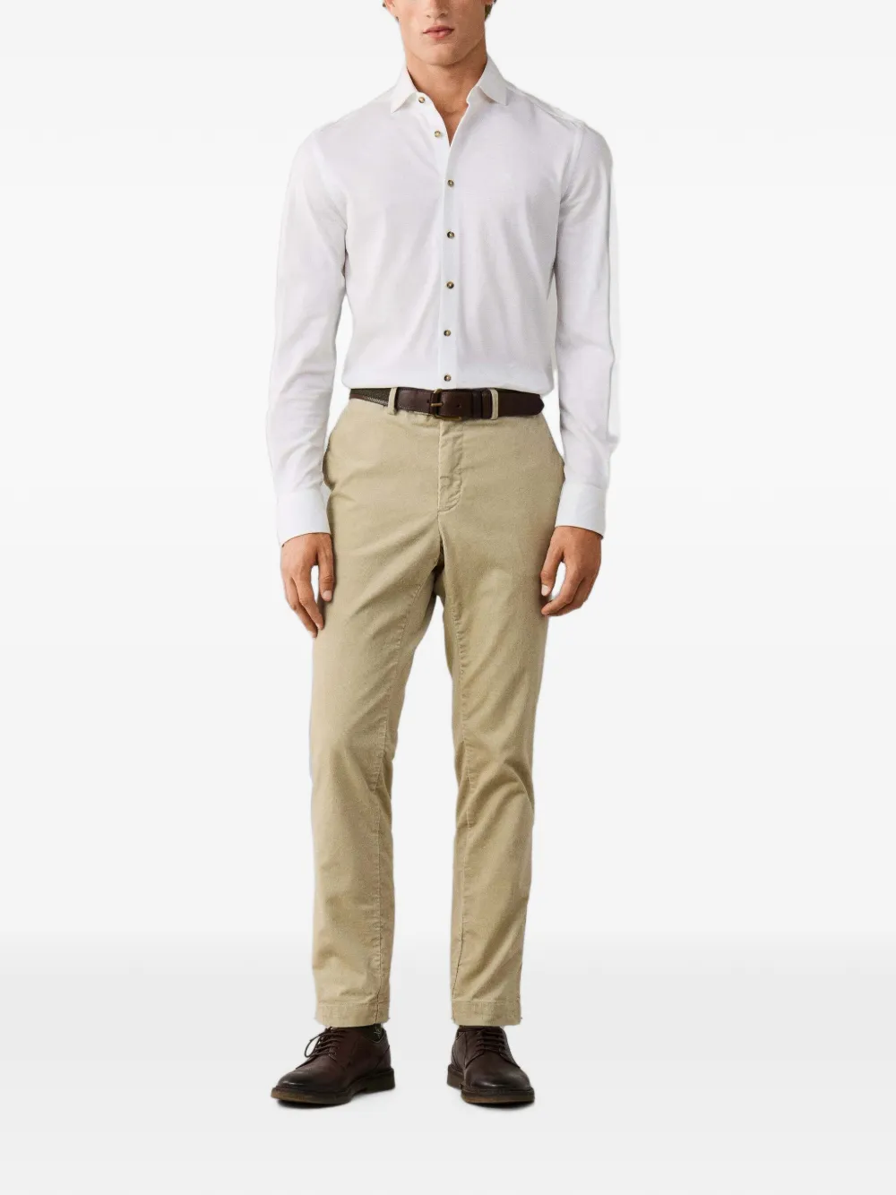 Hackett London Overhemd met lange mouwen Wit