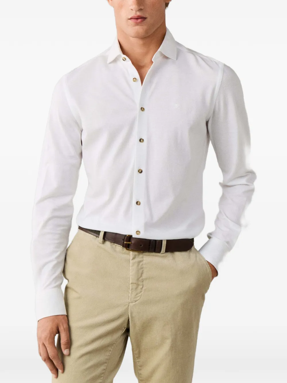Hackett London Overhemd met lange mouwen Wit