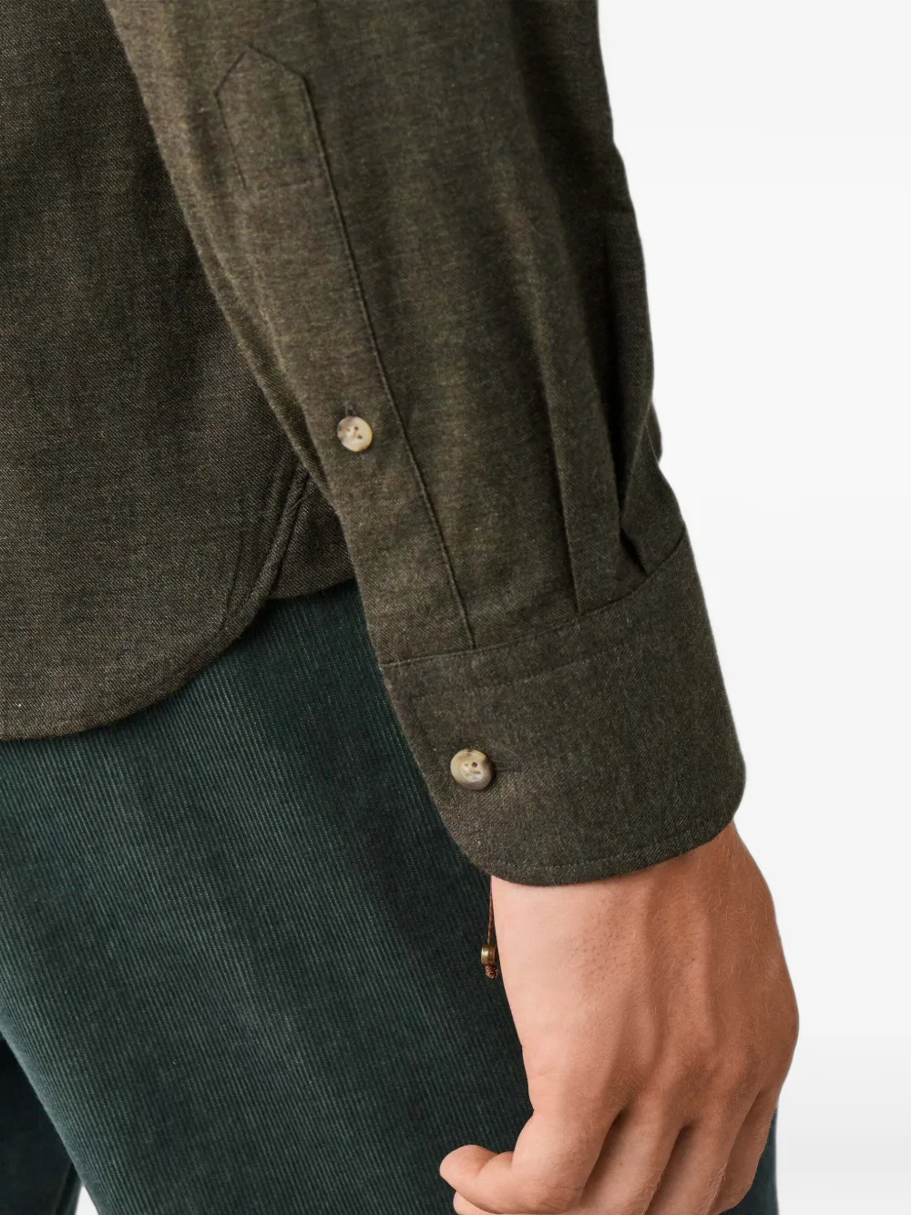 Hackett London Linnen overhemd Groen