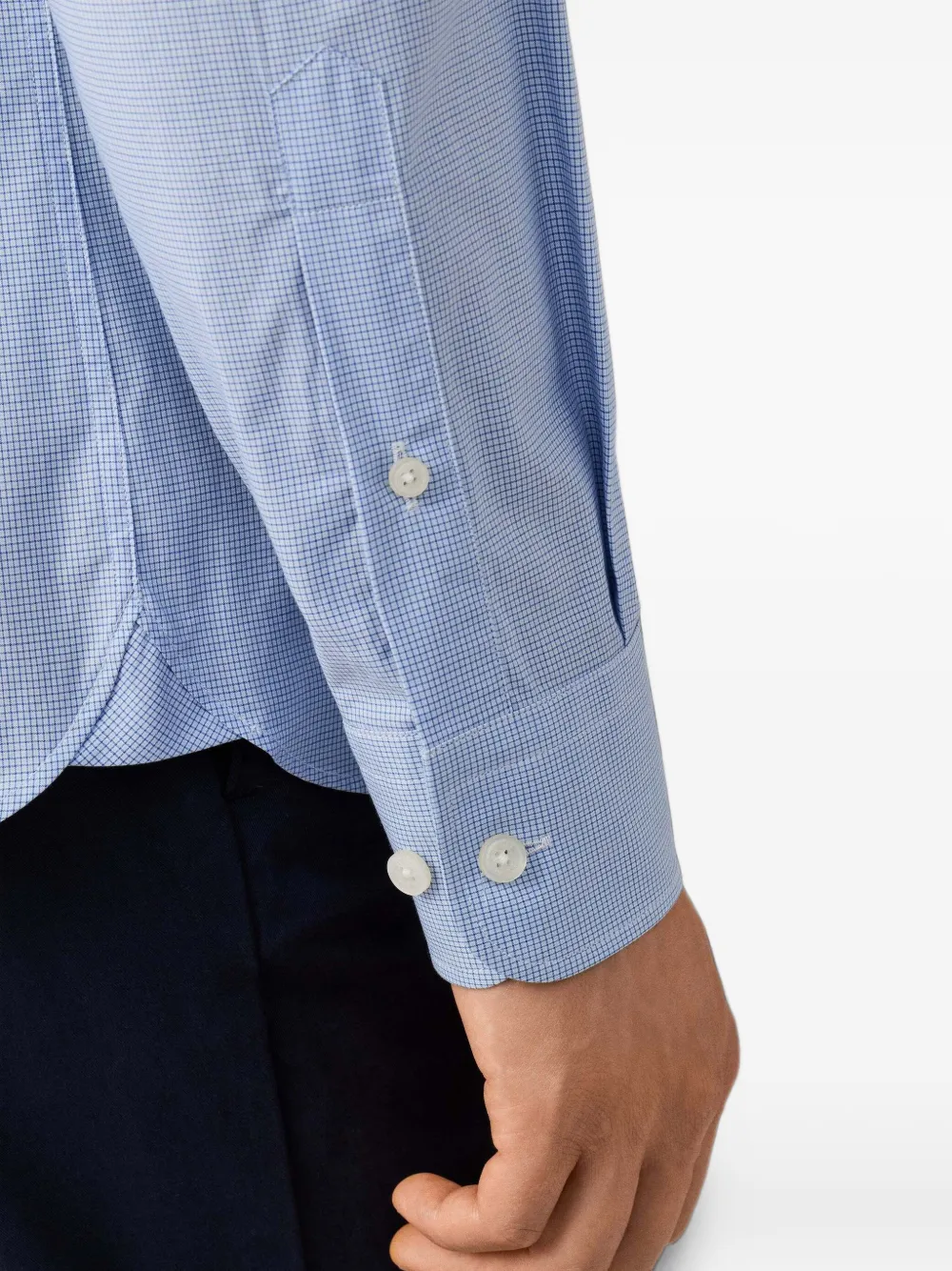 Hackett London Pimlico geruit overhemd Blauw