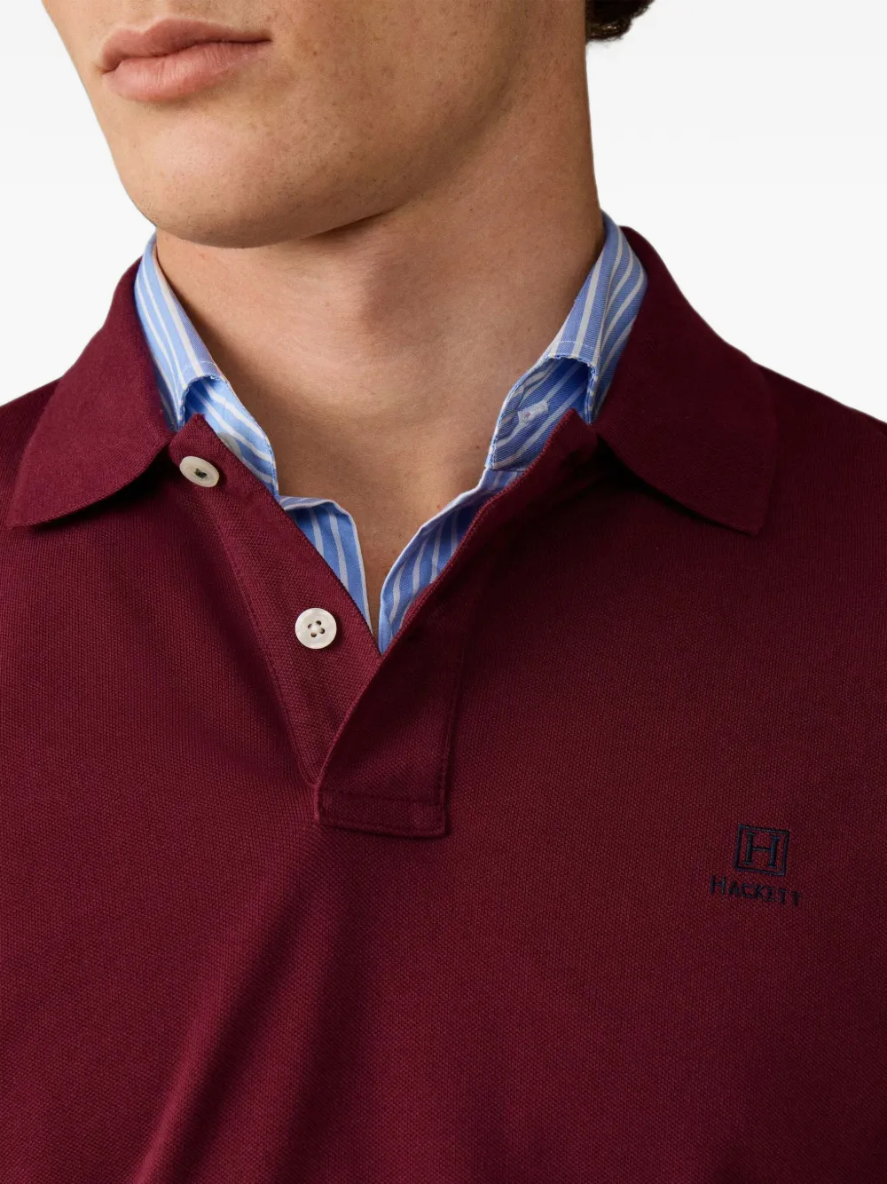 Hackett London Heritage poloshirt met lange mouwen Rood