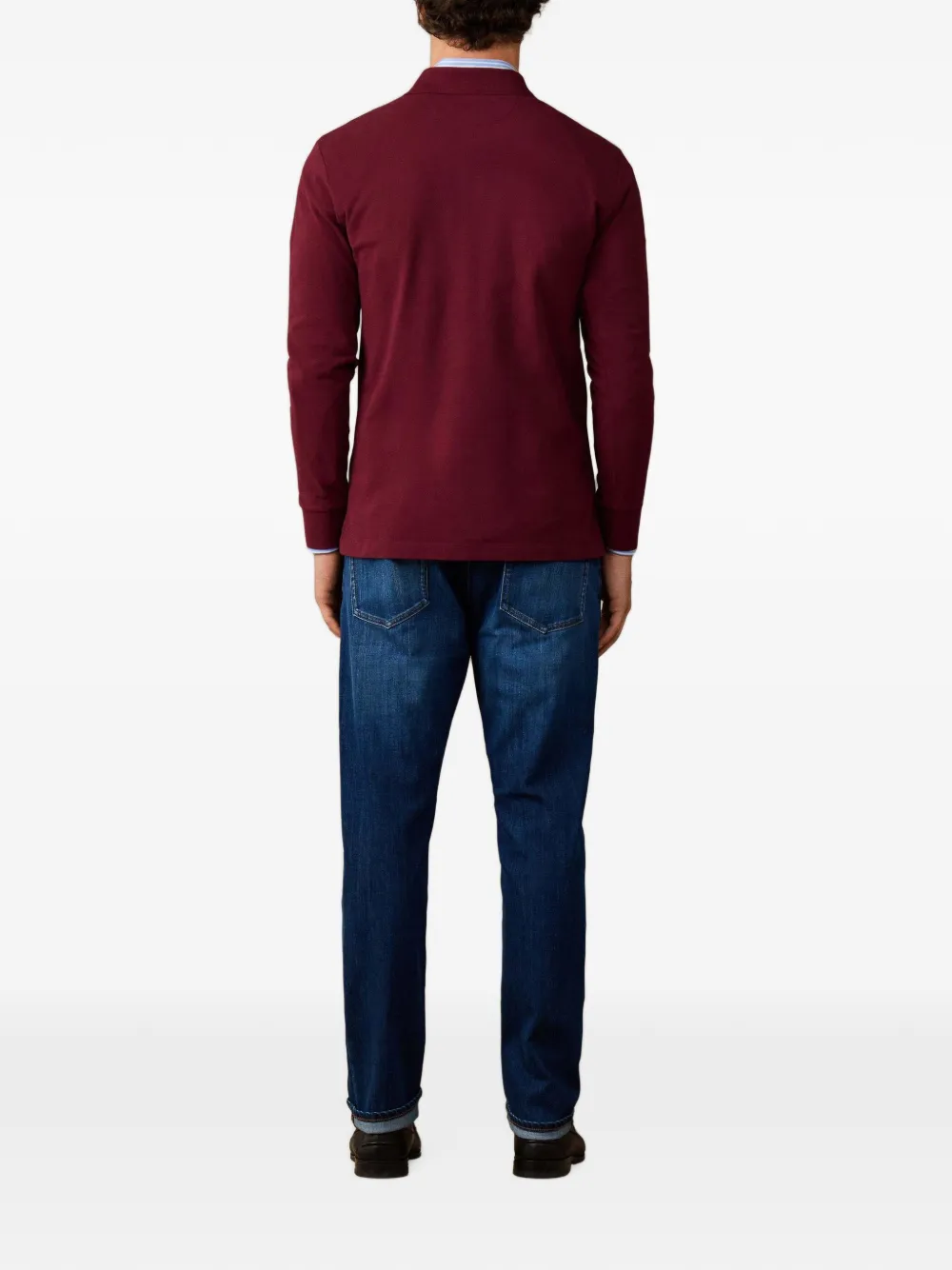 Hackett London Heritage poloshirt met lange mouwen Rood