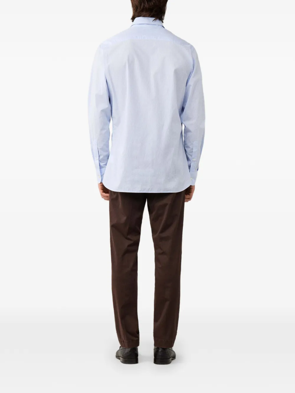 Hackett London Geruit katoenen overhemd Blauw