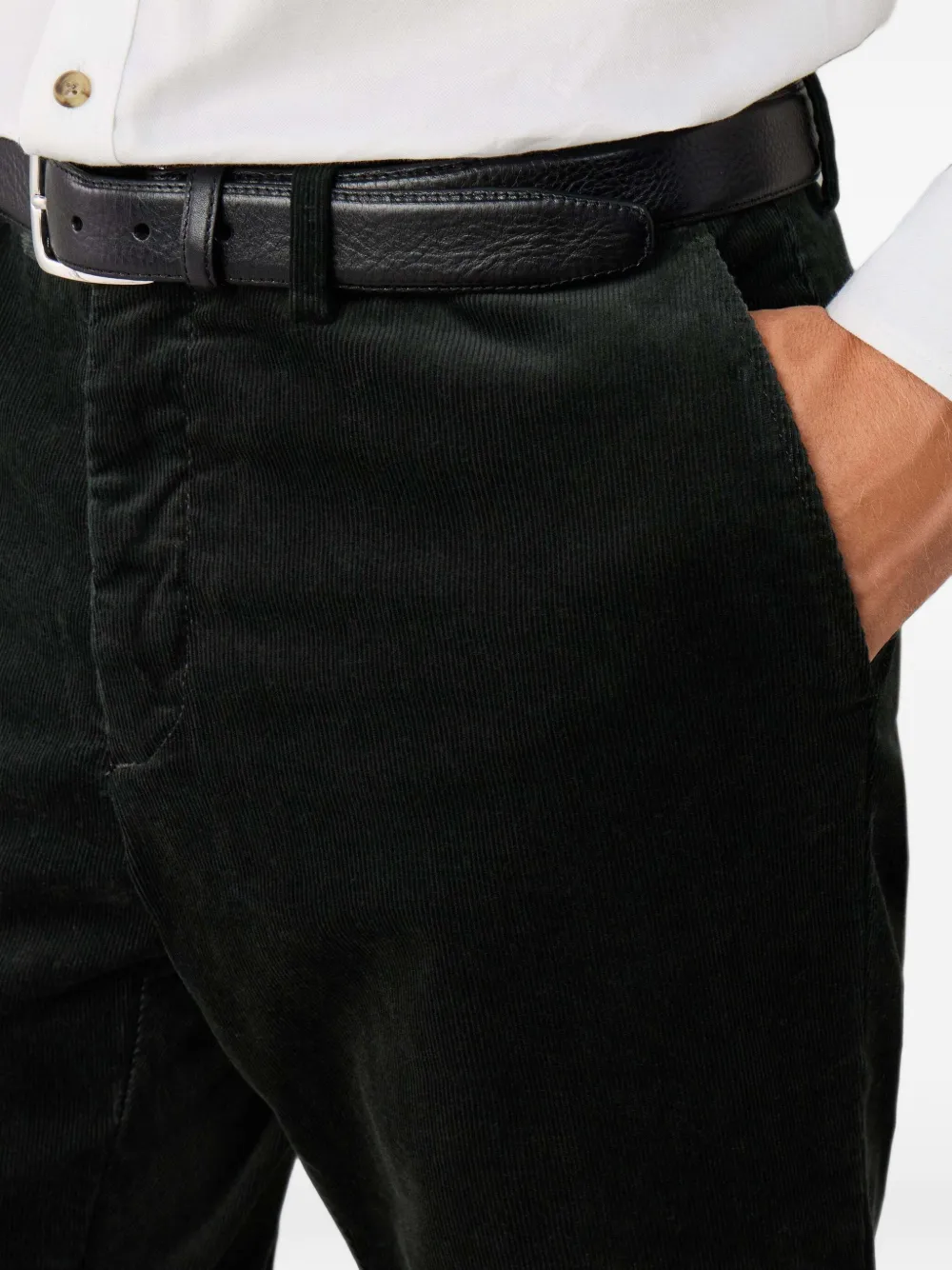Hackett London Kensington ribfluwelen broek Groen
