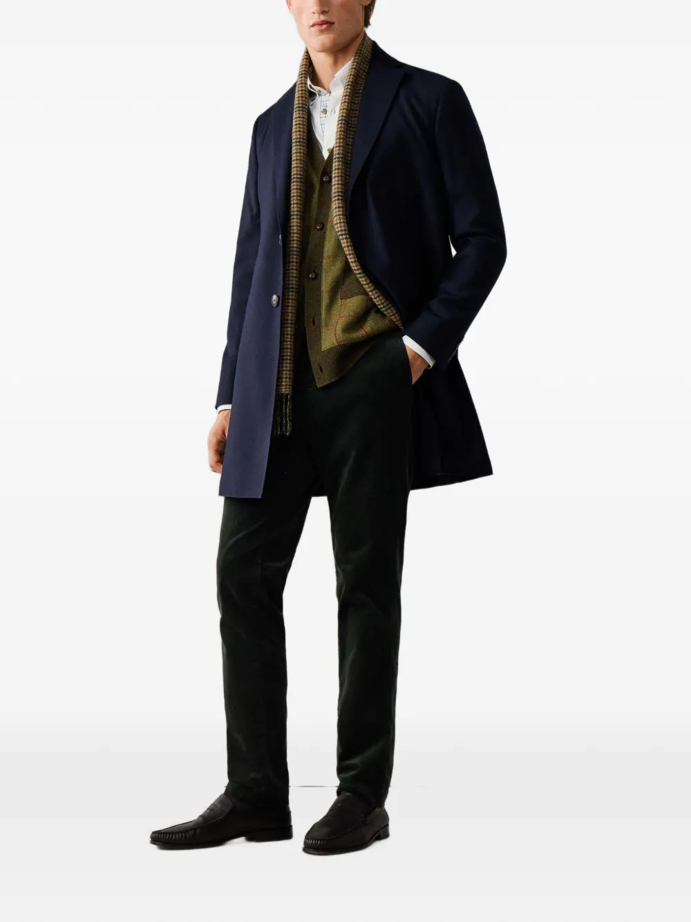 Hackett London Kensington ribfluwelen broek Groen