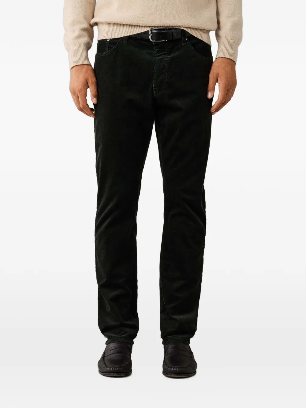 Hackett London Trinity ribfluwelen broek Zwart