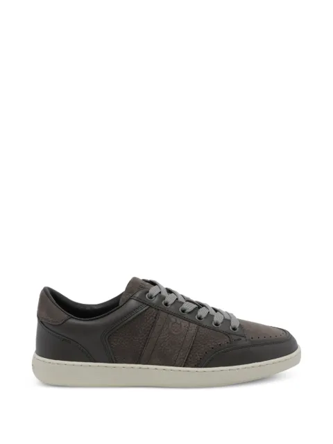 Ferragamo Gancini grained-leather sneakers