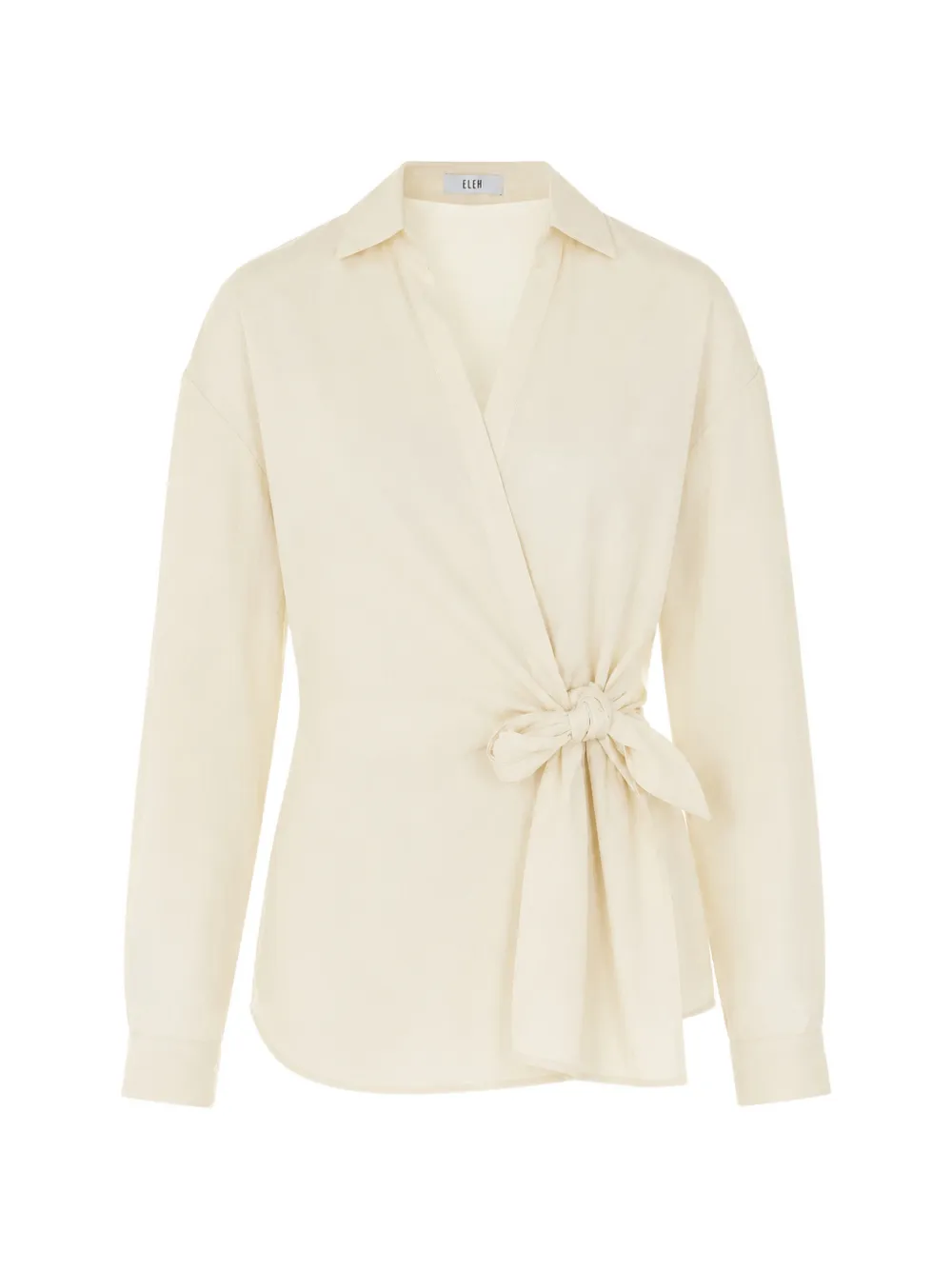 Eleh bow-detail wrap shirt