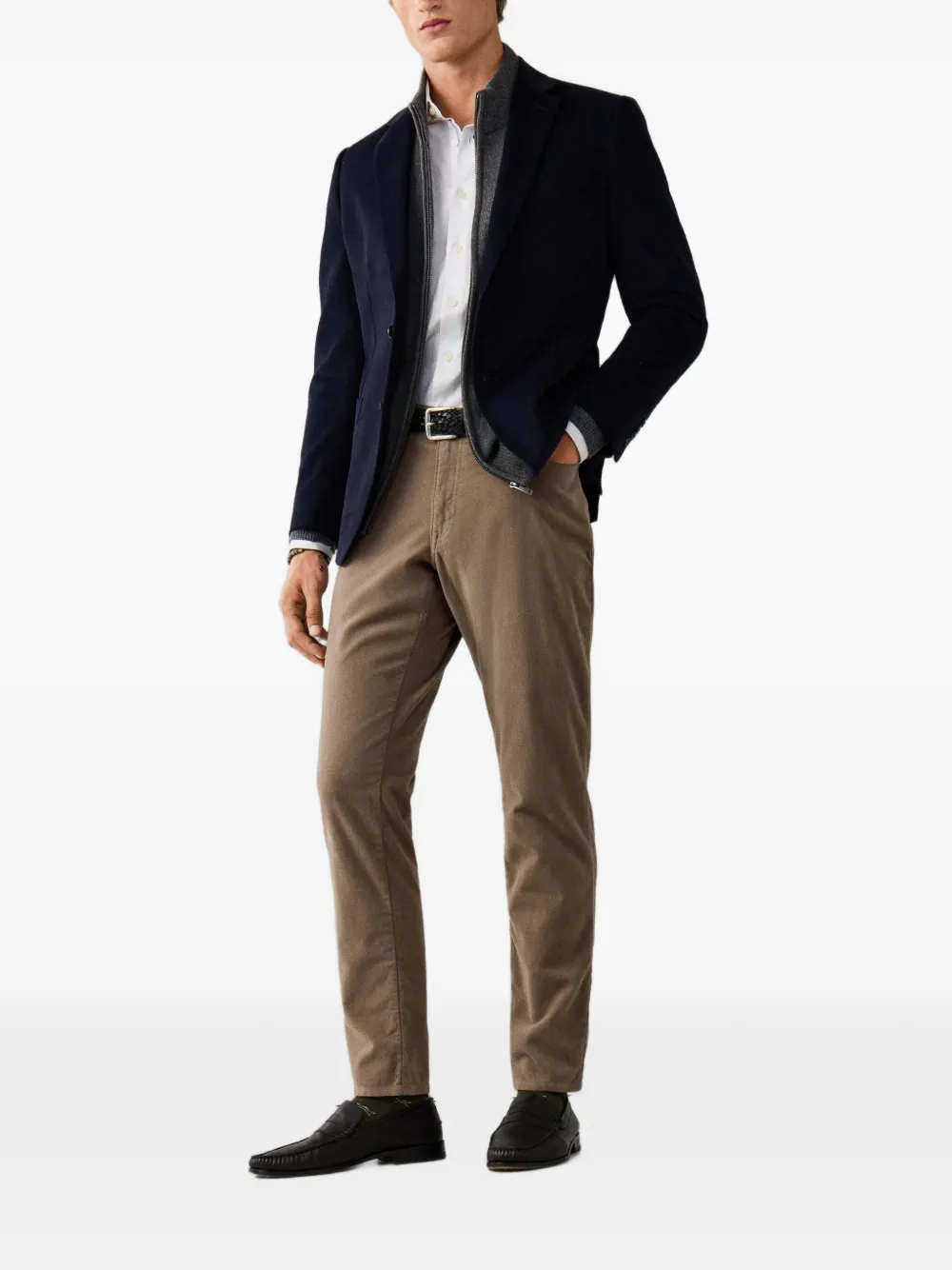 Hackett London Trinity straight broek Beige