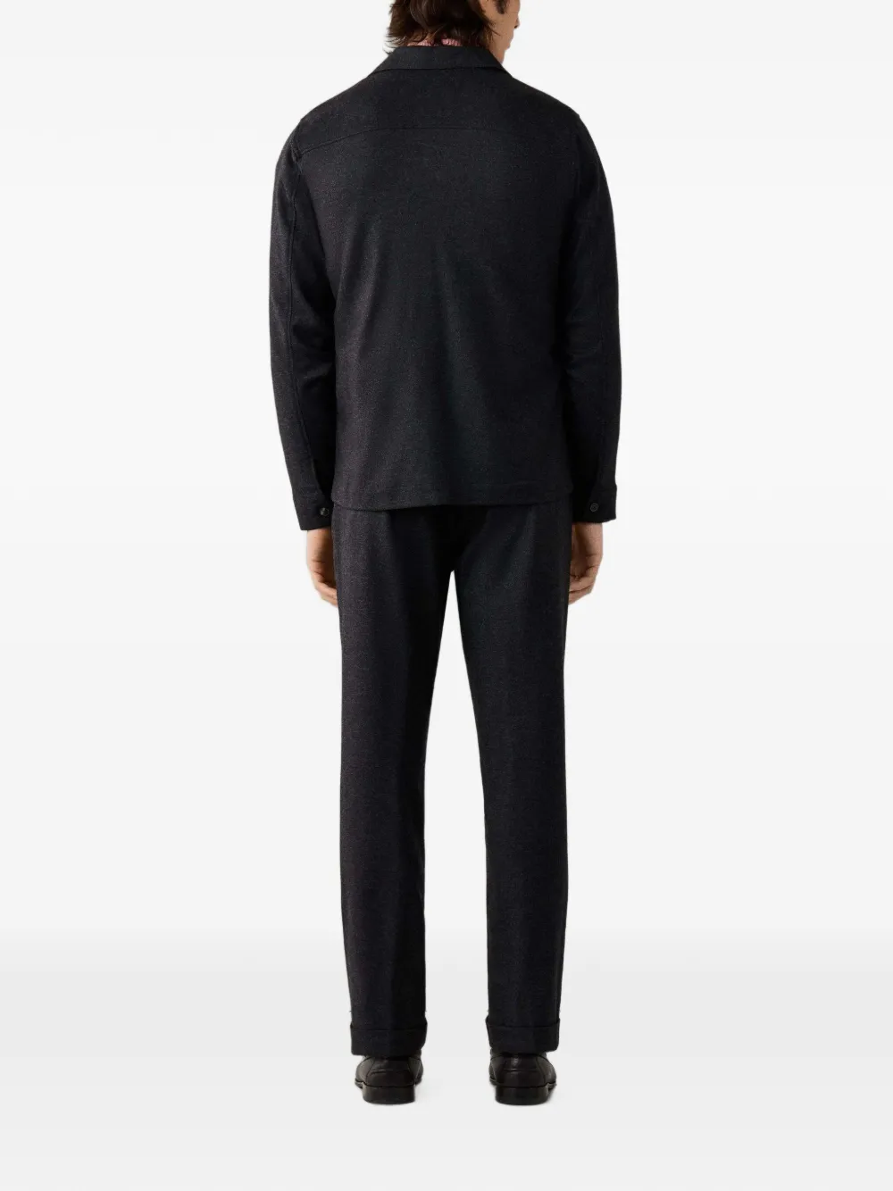 Hackett London Shirtjack met vier zakken Grijs
