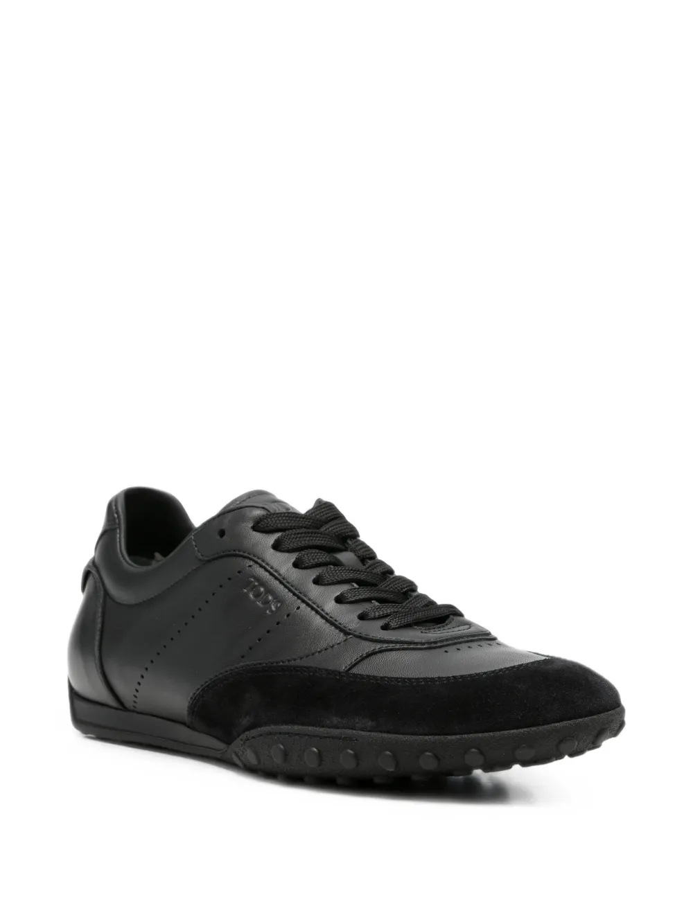Tod's suede-panelled Gommino sneakers Zwart