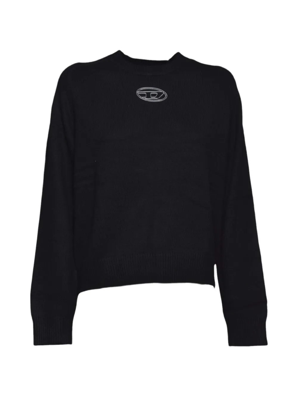 Diesel Kids Oval-D embroidered sweater - Nero
