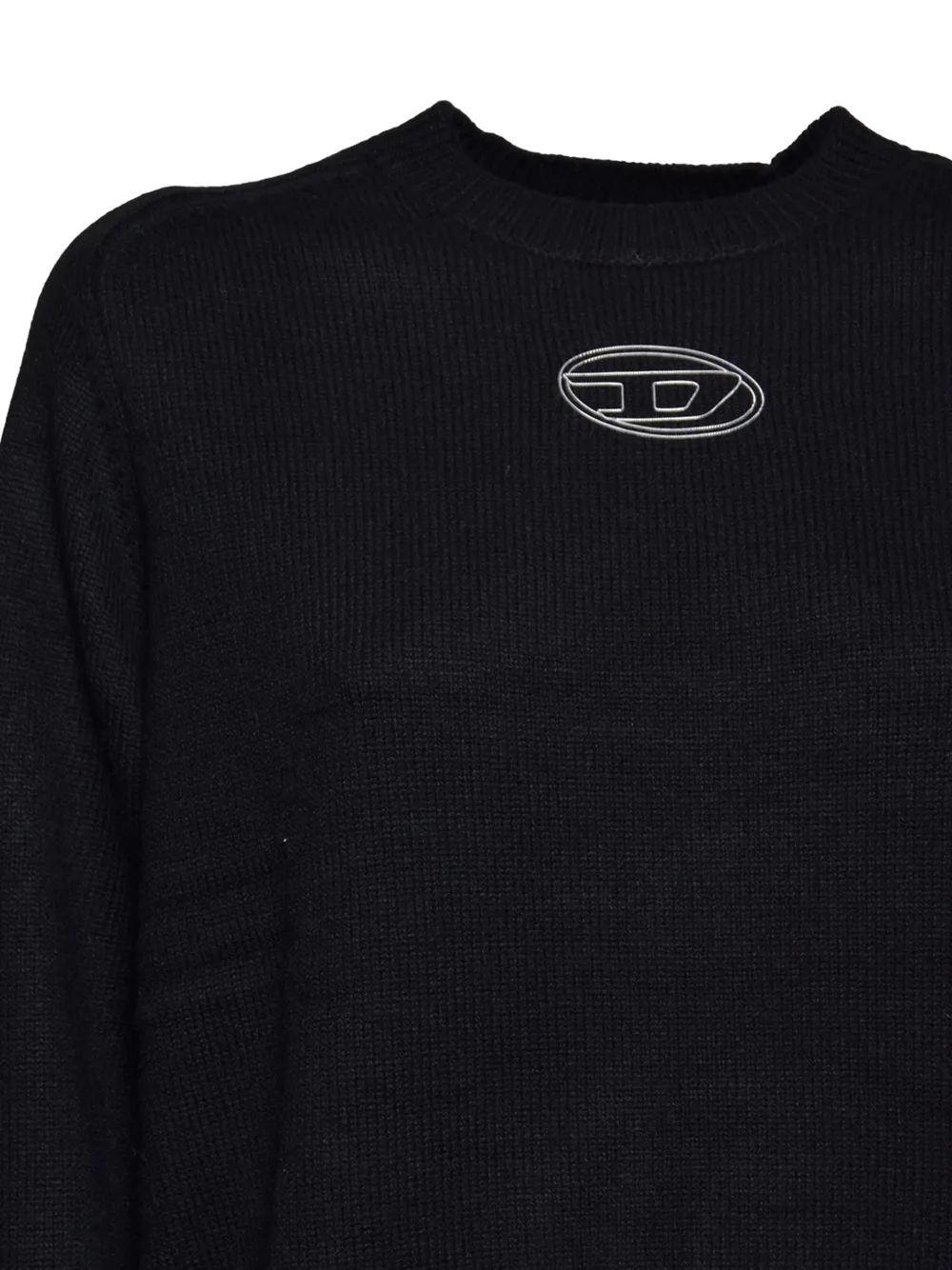 Diesel Kids Oval-D embroidered sweater Zwart