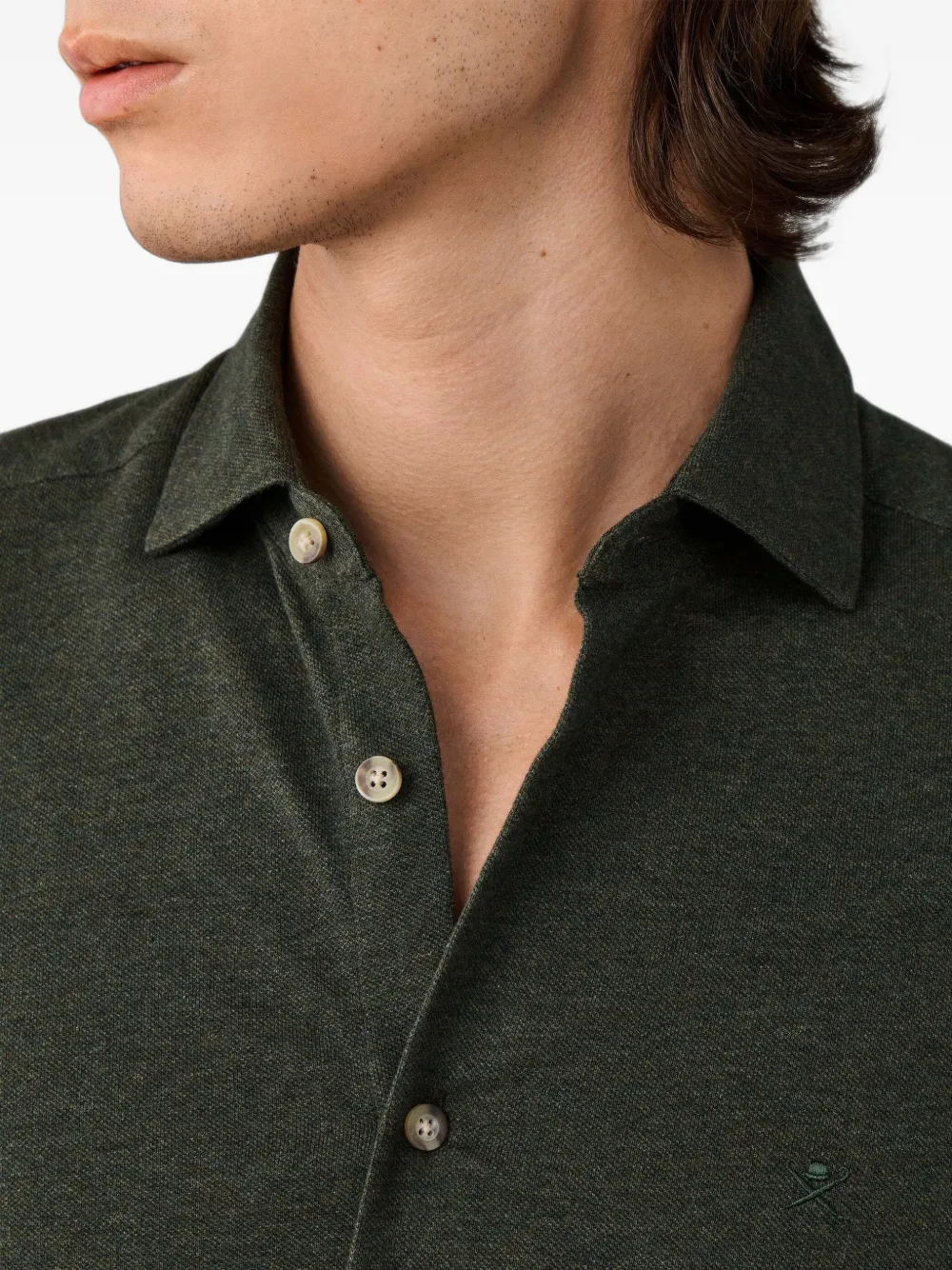 Hackett London Overhemd met lange mouwen Groen