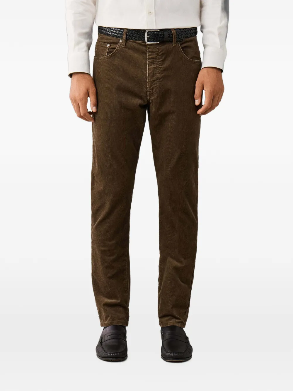 Hackett London Trinity ribfluwelen broek Bruin