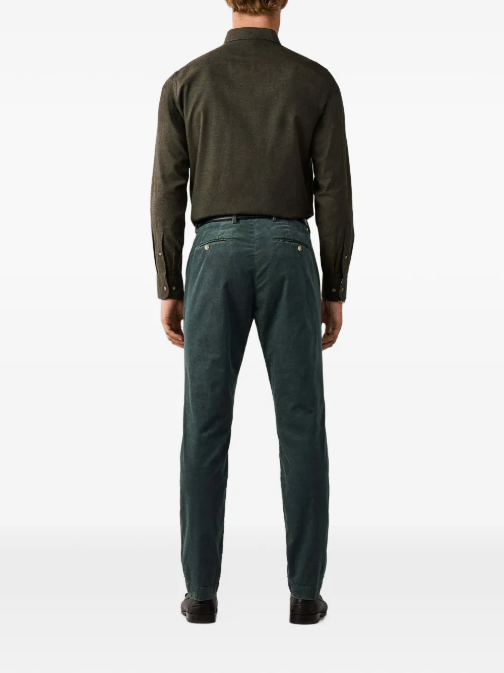 Hackett London Kensington ribfluwelen broek Groen