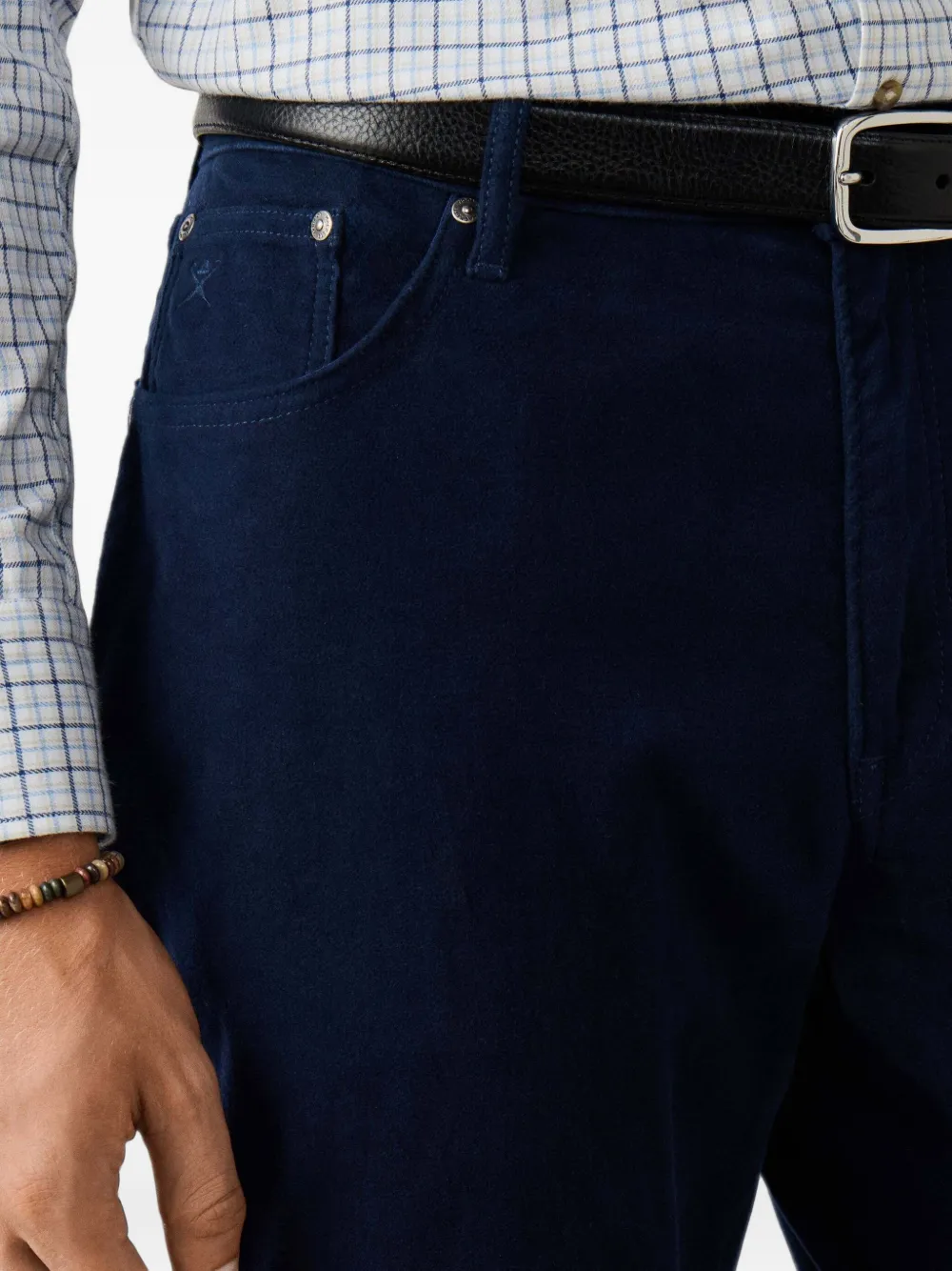 Hackett London Trinity broek van moleskin Blauw