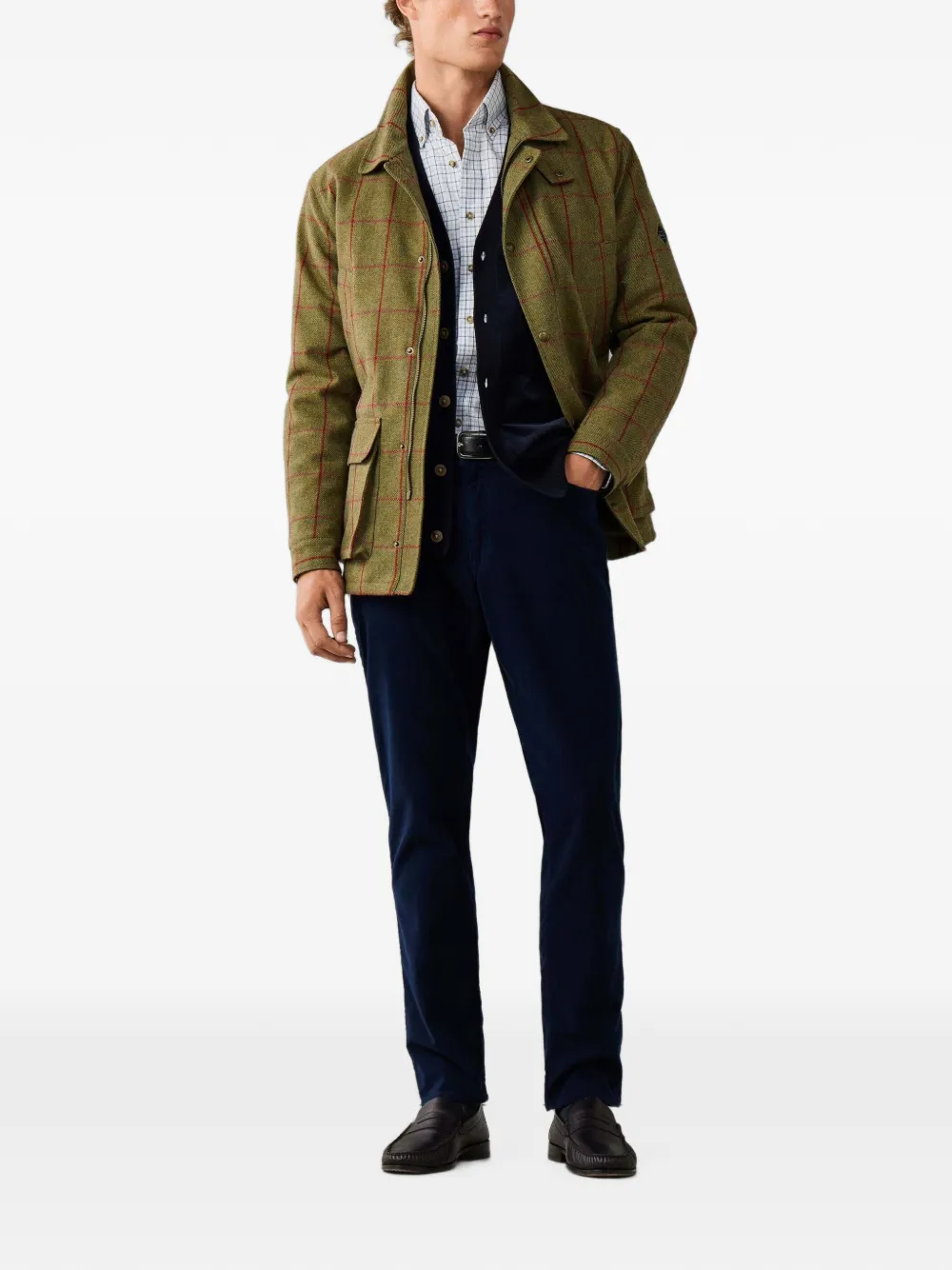Hackett London Trinity broek van moleskin Blauw