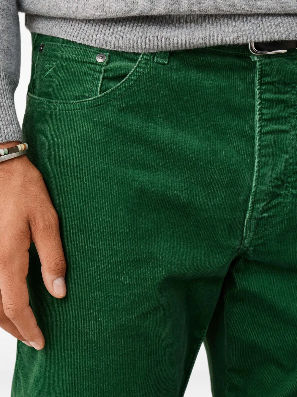 Hackett London Trinity ribfluwelen broek Groen