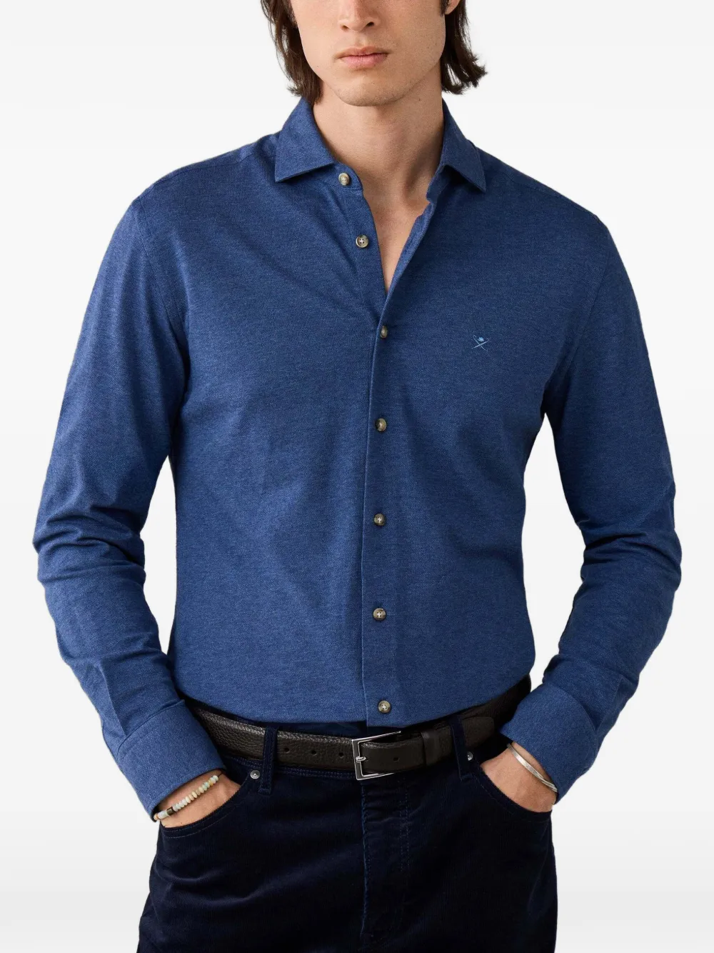Hackett London Button-up overhemd Blauw