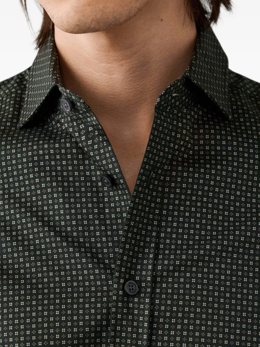 Hackett London Overhemd met lange mouwen Groen