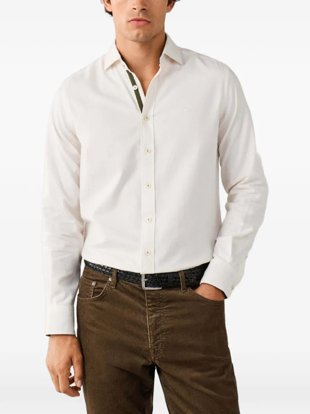 Hackett London Overhemd met lange mouwen Beige