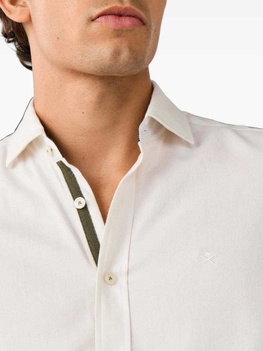 Hackett London Overhemd met lange mouwen Beige