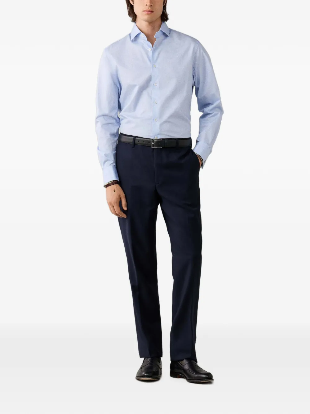 Hackett London Geruit overhemd Blauw