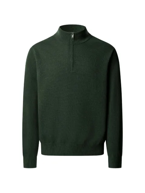Hackett London quarter-zip elbow-patch sweater