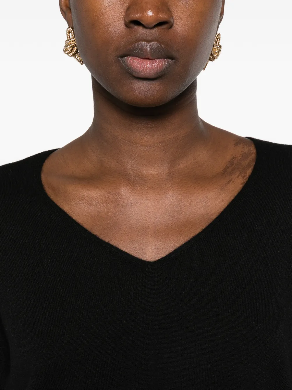 The Row Orchidea V-neck sweater Zwart