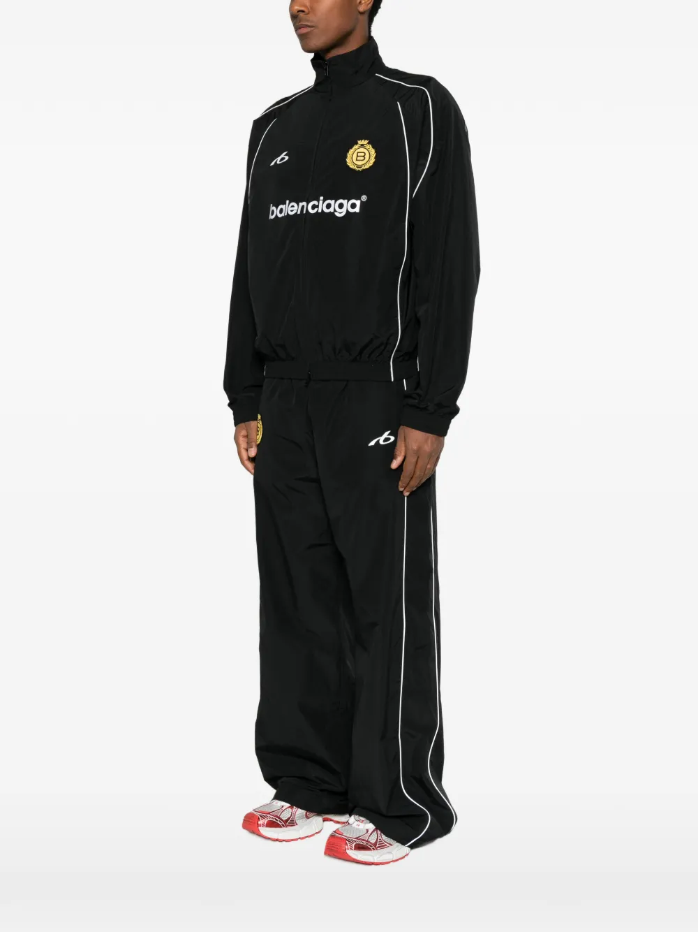Balenciaga Soccer logo-print jacket Zwart