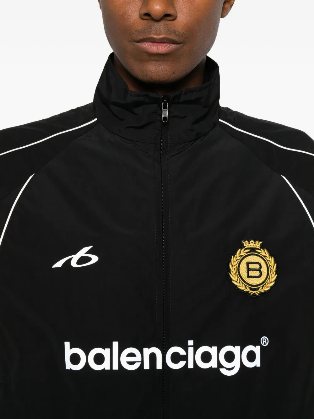Balenciaga Soccer logo-print jacket Zwart